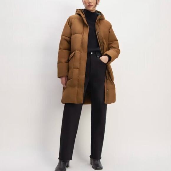Everlane the ReNew Long Puffer in chestnut Size XL - Picture 1 of 13